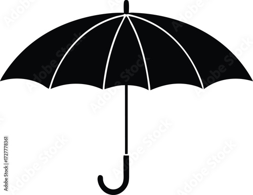 umbrella vector, rain protection silhouette
