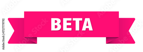 beta ribbon isolated on transparent background. beta ribbon