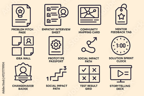 Innovative design tools: empathy sheets, prototype passports, storytelling decks for changemakers