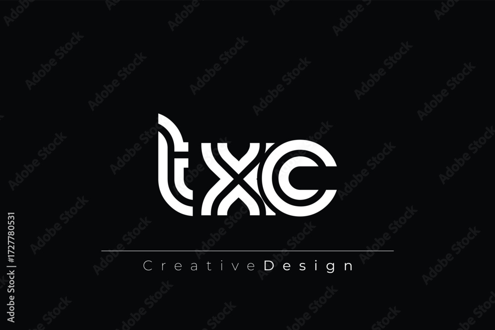 Fototapeta premium TXC Creative Unique Modern Letter Logo Design
