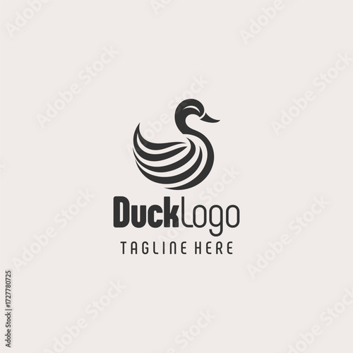 Premium Black White Duck Mark