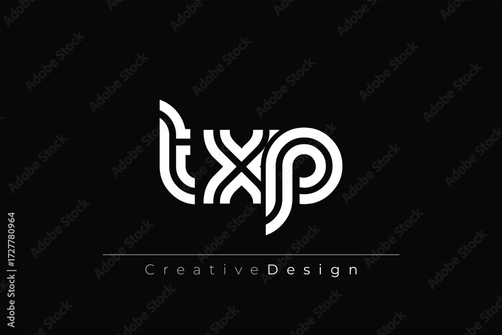 Obraz premium TXP Creative Unique Modern Letter Logo Design