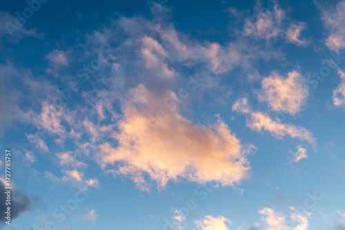 Wallpaper Mural cloud under blue sky in romantic sunset mood as background Torontodigital.ca