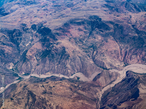 Wallpaper Mural the Andes view near Arequipa on the flight from Arequipa to Cuzco with Altiplano view Torontodigital.ca