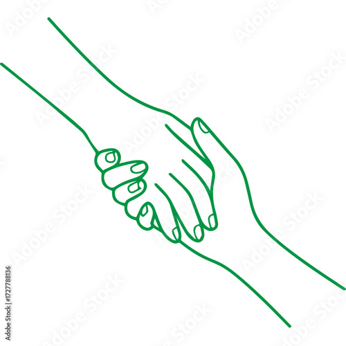 Two hands clasped in a supportive and trusting handshake, symbolizing partnership, agreement, and connection in business and life.
