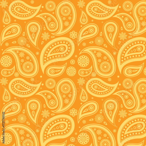 Classic paisley bandana pattern seamless textile design