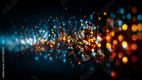 Wallpaper Mural The image is a vibrant and dynamic display of colorful dots arranged in a line Torontodigital.ca