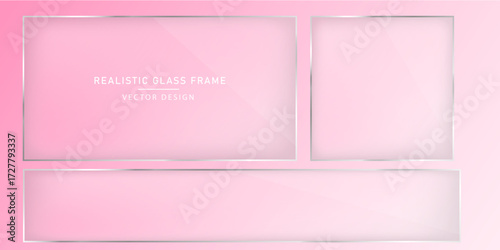 Transparent Plastic Sheet with Glossy Finish and Reflections pink background
