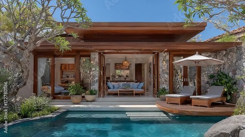 Luxury Villa with Private Pool and Tropical Garden in Bali, Indonesia Getaway Paradise