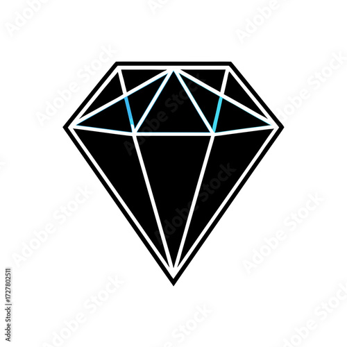 Blue Crystal Diamond Shining Jewel Transparent Background