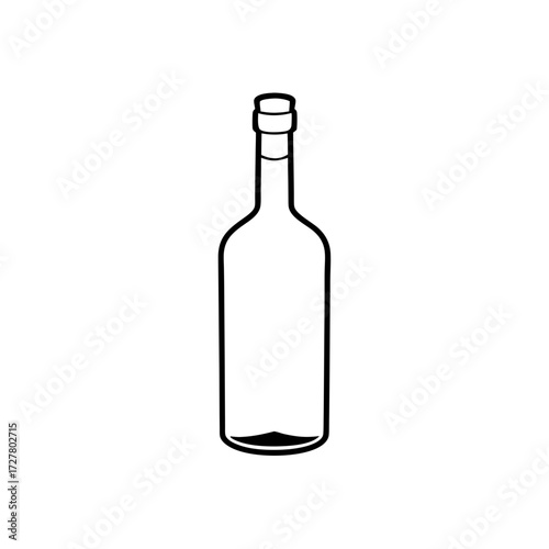 Clear Wine Bottle Cork Sealed Transparent Background