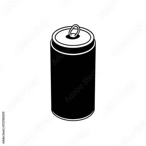 Green Soda Can with Silver Pull Tab Transparent Background