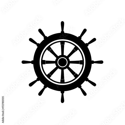 Pirate Ship Wheel Wooden Design Transparent Background