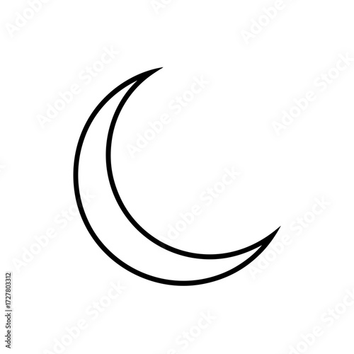 Silver Moon Crescent Night Icon Transparent Background