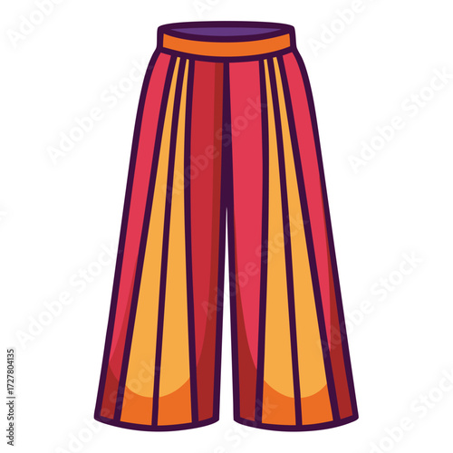 Shop women's palazzo pants online red orange striped wide leg trousers fashion clothing apparel style 90s