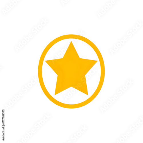 Golden star symbol within a circle representing excellence