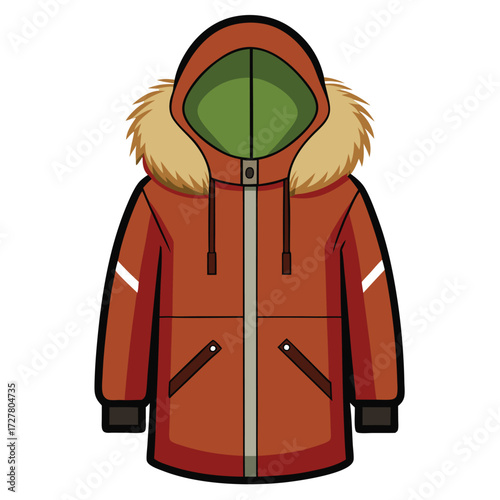Explore stylish winter parka jacket with hood and fur trim for men and women cold weather apparel