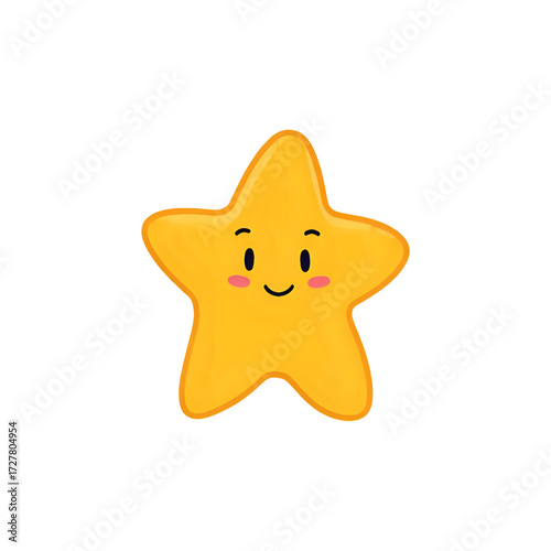 Happy cheerful star beaming with joy and warmth