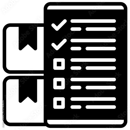 Product Survey Icon, Mini Illustration Relate To Capital Market, Market Research. Use For Modern Concept, Ui, Ux Web And App Development.