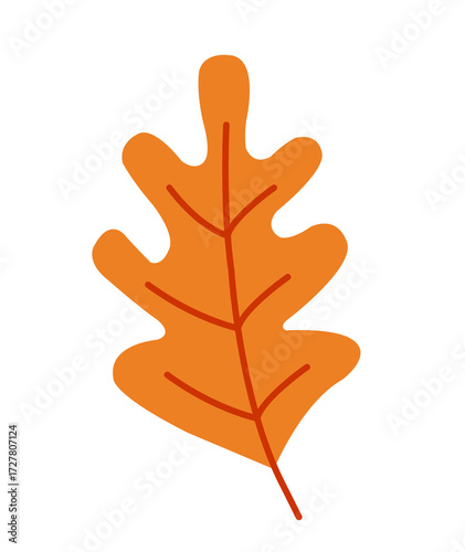 Leaf clip art design on plain white transparent isolated background for card, shirt, hoodie, sweatshirt, apparel, tag, mug, icon, poster or badge