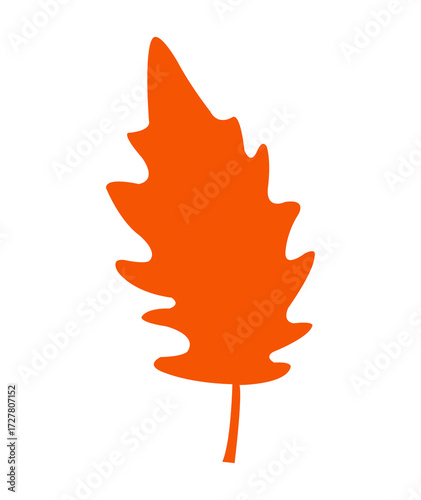 Leaf clip art design on plain white transparent isolated background for card, shirt, hoodie, sweatshirt, apparel, tag, mug, icon, poster or badge