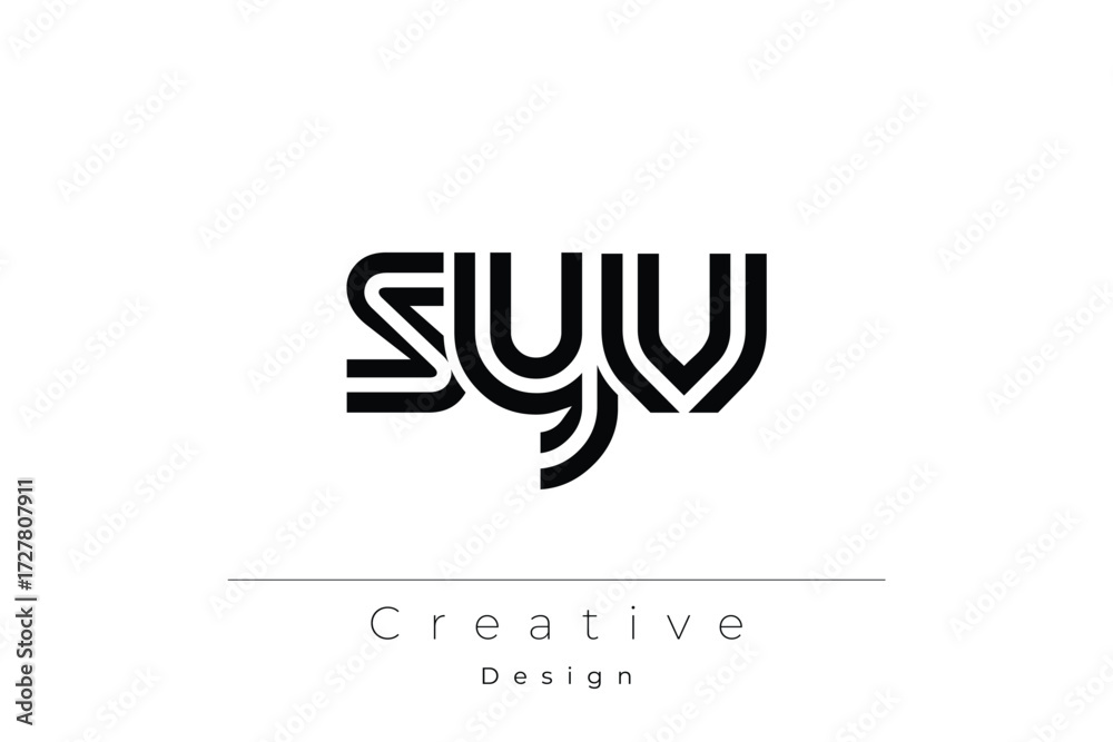 Fototapeta premium SYV Creative Unique Modern Letter Logo Design