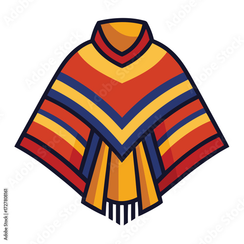 Find the perfect colorful poncho illustration for your next fiesta or cultural celebration project