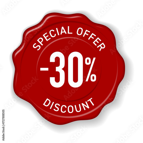 Wax Seal Special Offer Discount Badge