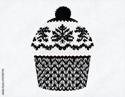 Knitted cupcake hat design