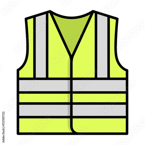 High-visibility safety vest with reflective stripes for enhanced visibility and protection