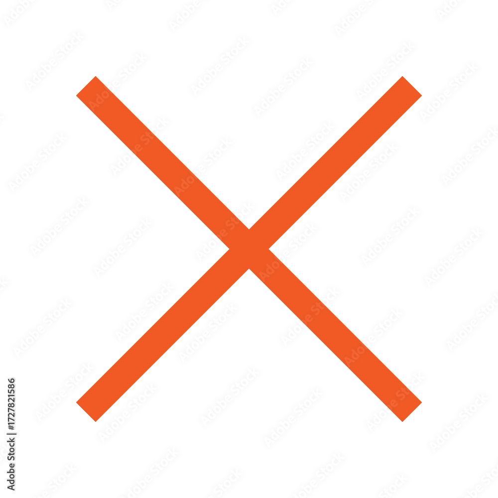 Obraz premium Red cross mark icon. Red cross sign, no symbol.