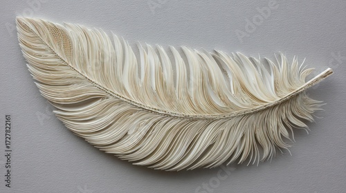 Detailed paper feather design