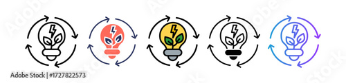 Energy Efficiency multiple icon
