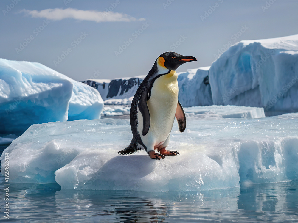 Fototapeta premium penguin on ice