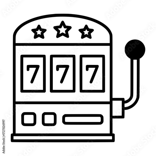 Hit the jackpot with this lucky sevens slot machine, perfect for casino promotions, game development, or adding excitement to your creative project
