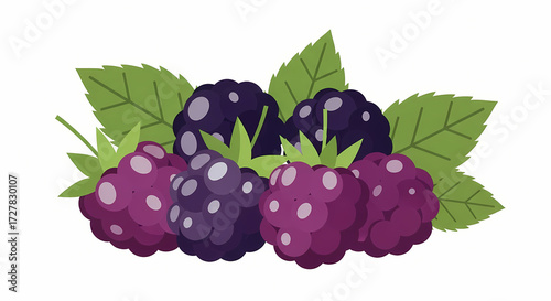 vector illustration of a blackberry