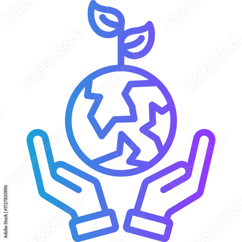 Nature Protection line gradient icon