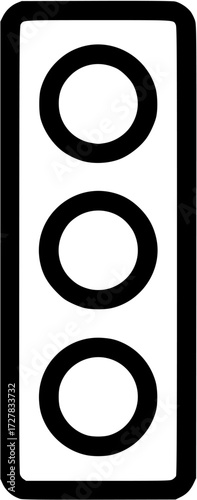 Traffic light vector icon illustration, road safety, traffic control, street light, stoplight symbol
