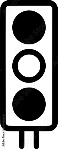 Traffic light vector icon illustration, road safety, traffic control, street light, stoplight symbol
