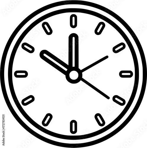 Clock icon time management deadline appointment schedule hour minute second vector graphic 3pm
