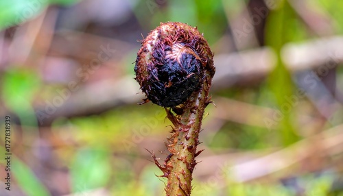 Close-up of a fern fiddlehead (1)