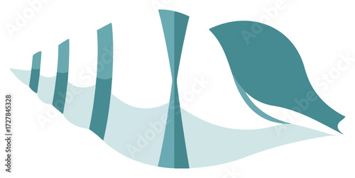 Abstract Shankha Conch Shell Vector Illustration