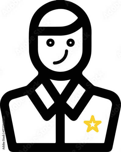 Outline assistance icon, simple helping hand or support symbol for guidance and service