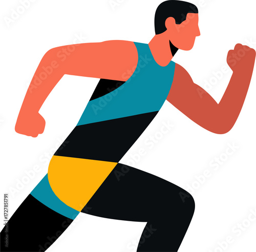 Silhouette of a runner