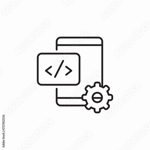 phone configuration icon sign vector