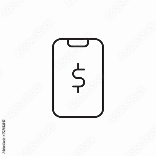phone money earn icon sign vector