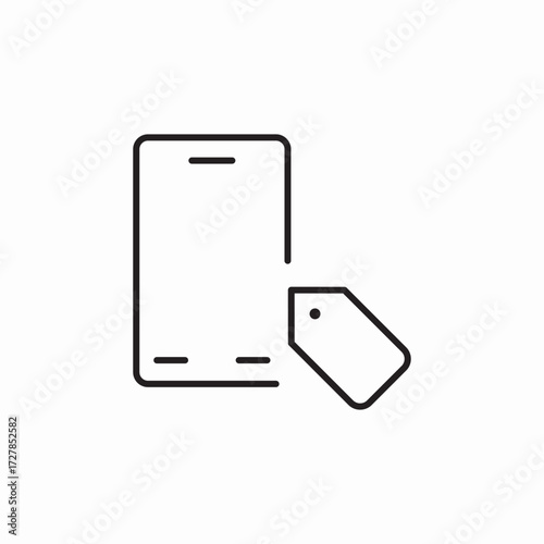 phone price tag icon sign vector