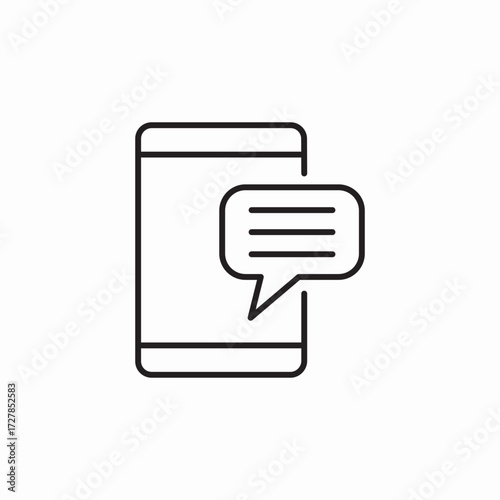 phone speech bubble chat icon sign vector