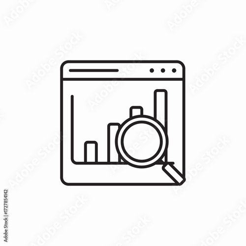 web analytics icon sign vector