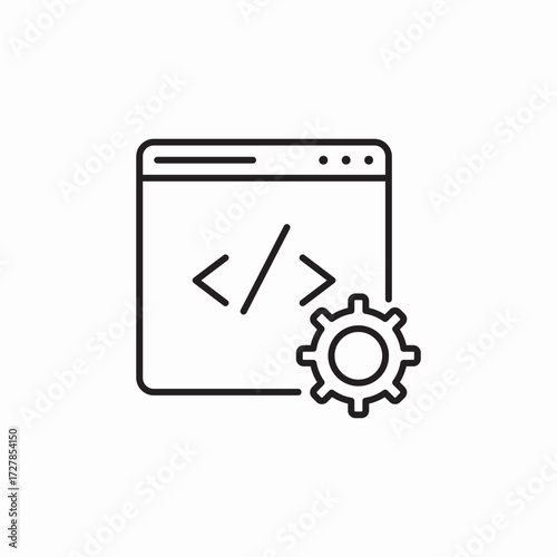 web programming configuration icon sign vector